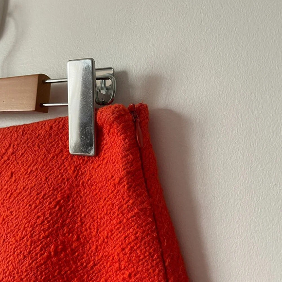 Zara Rhinestone  Jewel Button Blazer & Skirt Set Orange Size Medium Blogger Fav - Picture 14 of 16